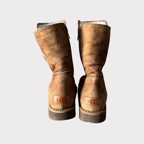 UGG | LIKE NEW! | Ankle Boots w/ inner calf zipper | Tan/Calf | Shearling | Sz6 - Picture 3 of 8